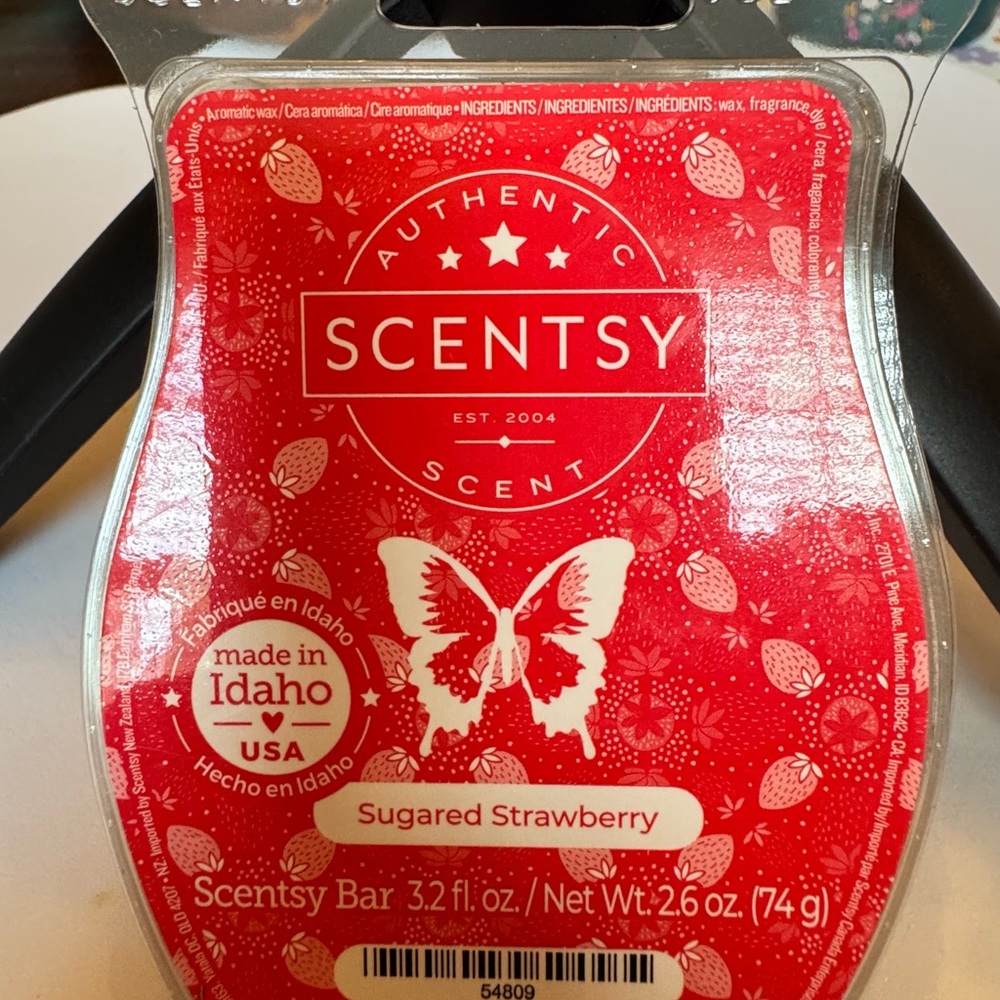 Scentsy Red Wax Bar Butterfly Design